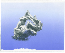 Kerstin Hille, Zeichnungen, Zeichnung, Druckgrafik, Radierung, Wolken Kerstin Hille