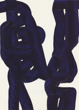 Kerstin Hille, Zeichnung, Blaue Gruppe Kerstin Hille