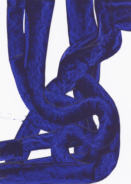 Kerstin Hille, Zeichnung, Blaue Gruppe Kerstin Hille