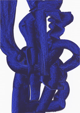 Kerstin Hille, Zeichnung, Blaue Gruppe Kerstin Hille