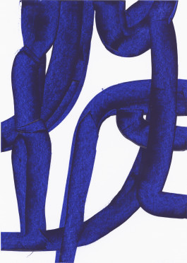 Kerstin Hille, Zeichnung, Blaue Gruppe Kerstin Hille