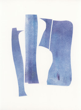 Kerstin Hille, Zeichnung, Collage, Blau Kerstin Hille